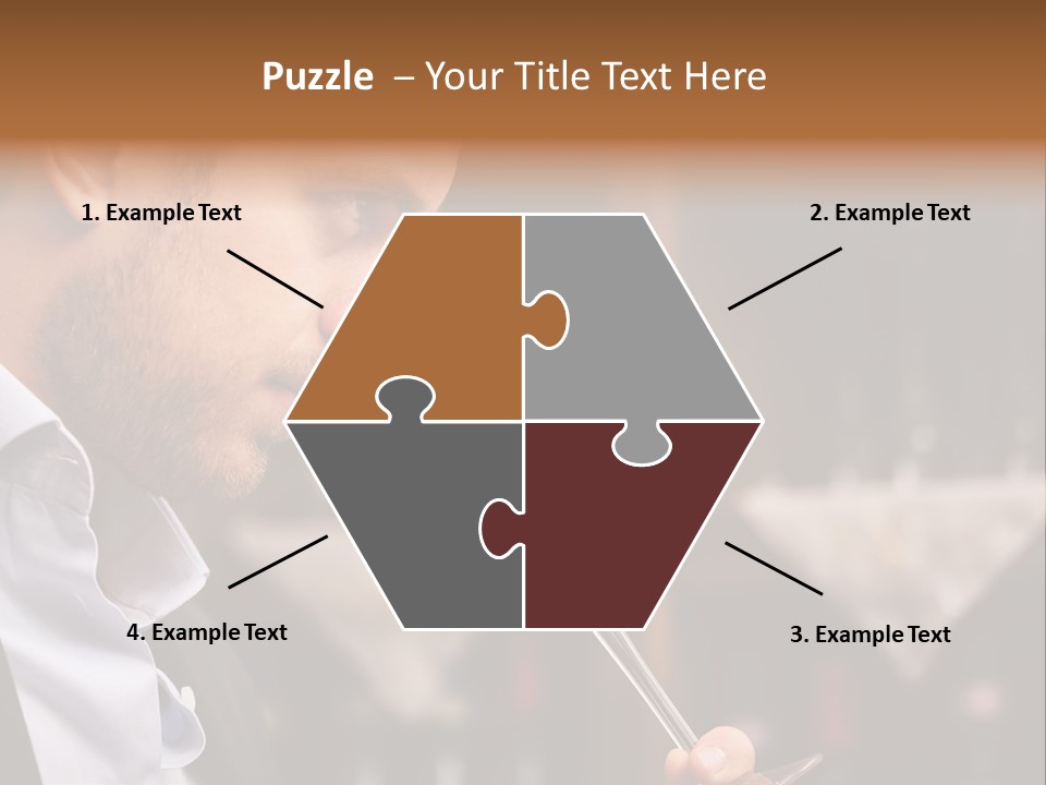 A Man Drinking A Glass Of Red Wine PowerPoint Template