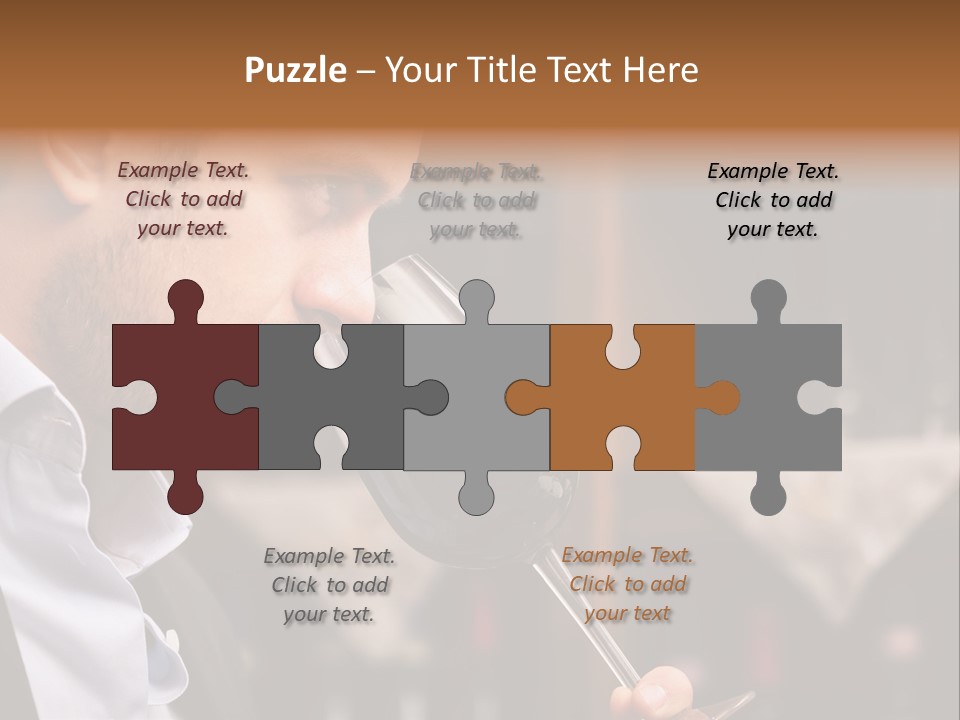 A Man Drinking A Glass Of Red Wine PowerPoint Template