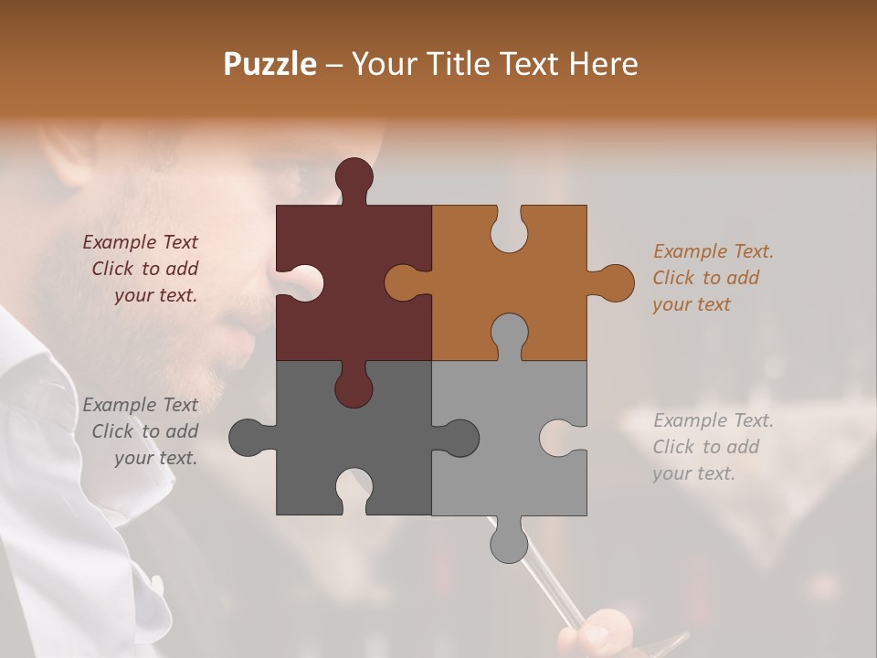 A Man Drinking A Glass Of Red Wine PowerPoint Template