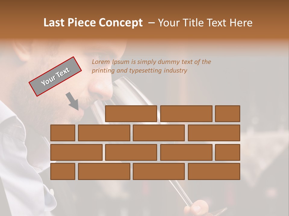 A Man Drinking A Glass Of Red Wine PowerPoint Template