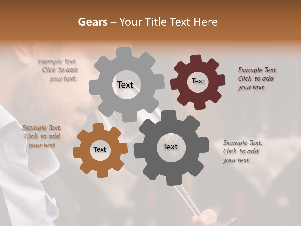 A Man Drinking A Glass Of Red Wine PowerPoint Template