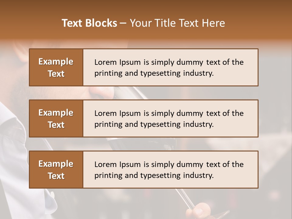A Man Drinking A Glass Of Red Wine PowerPoint Template