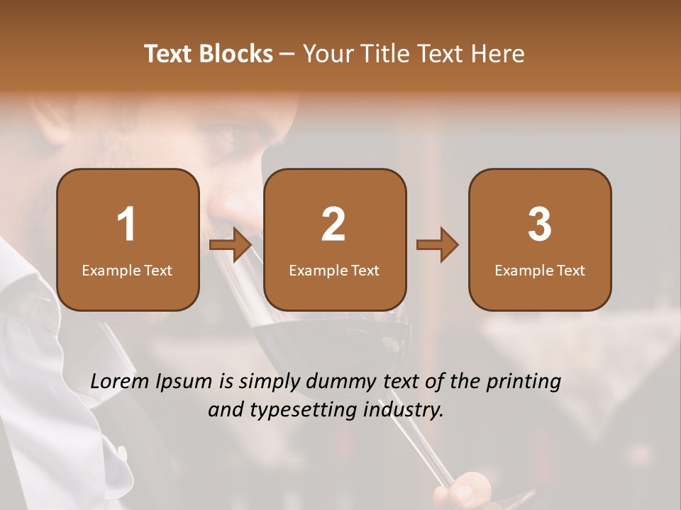 A Man Drinking A Glass Of Red Wine PowerPoint Template