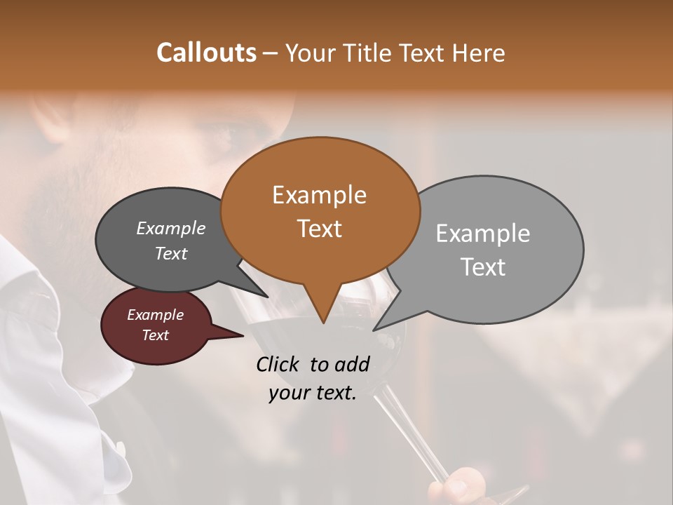 A Man Drinking A Glass Of Red Wine PowerPoint Template