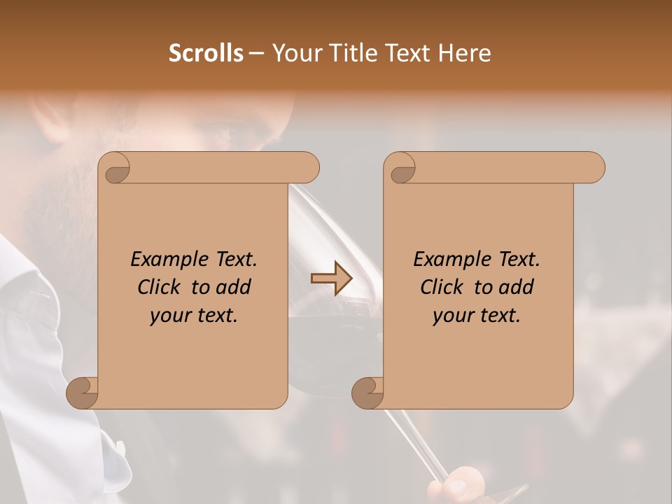 A Man Drinking A Glass Of Red Wine PowerPoint Template