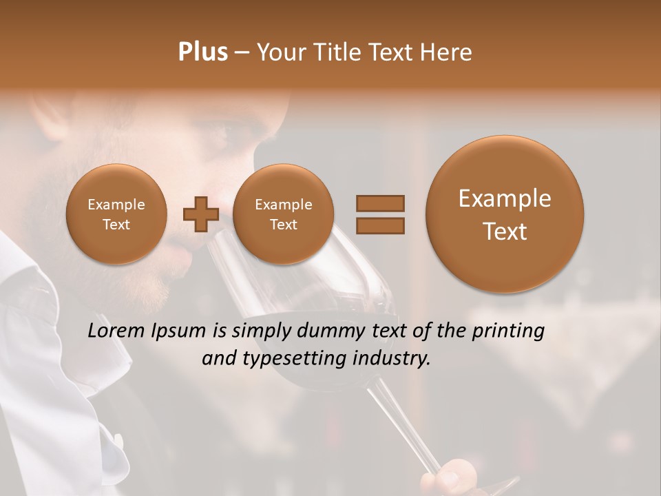 A Man Drinking A Glass Of Red Wine PowerPoint Template