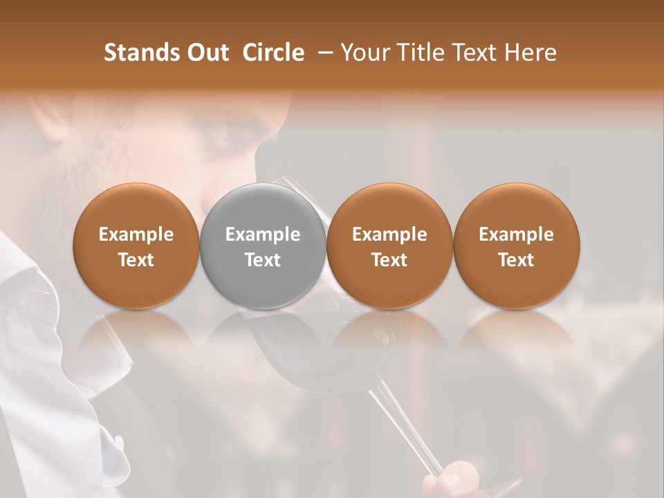 A Man Drinking A Glass Of Red Wine PowerPoint Template