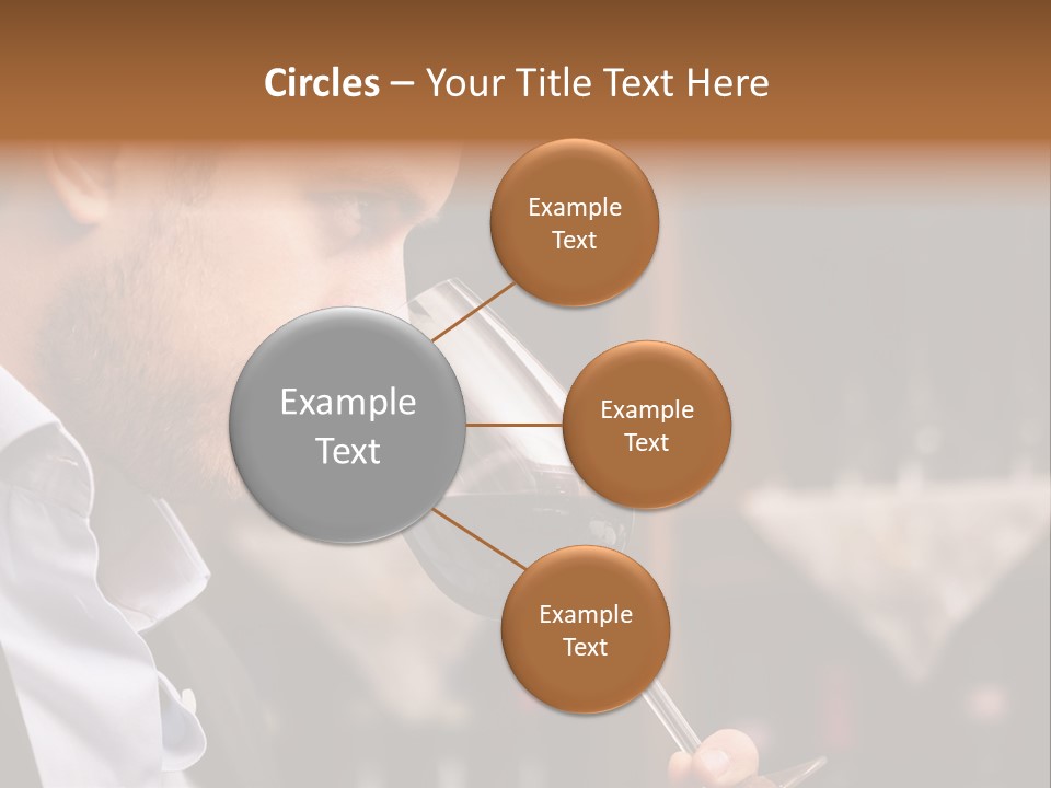 A Man Drinking A Glass Of Red Wine PowerPoint Template