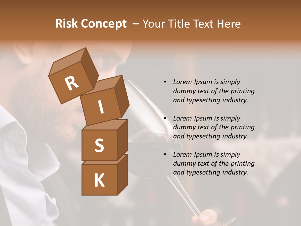 A Man Drinking A Glass Of Red Wine PowerPoint Template