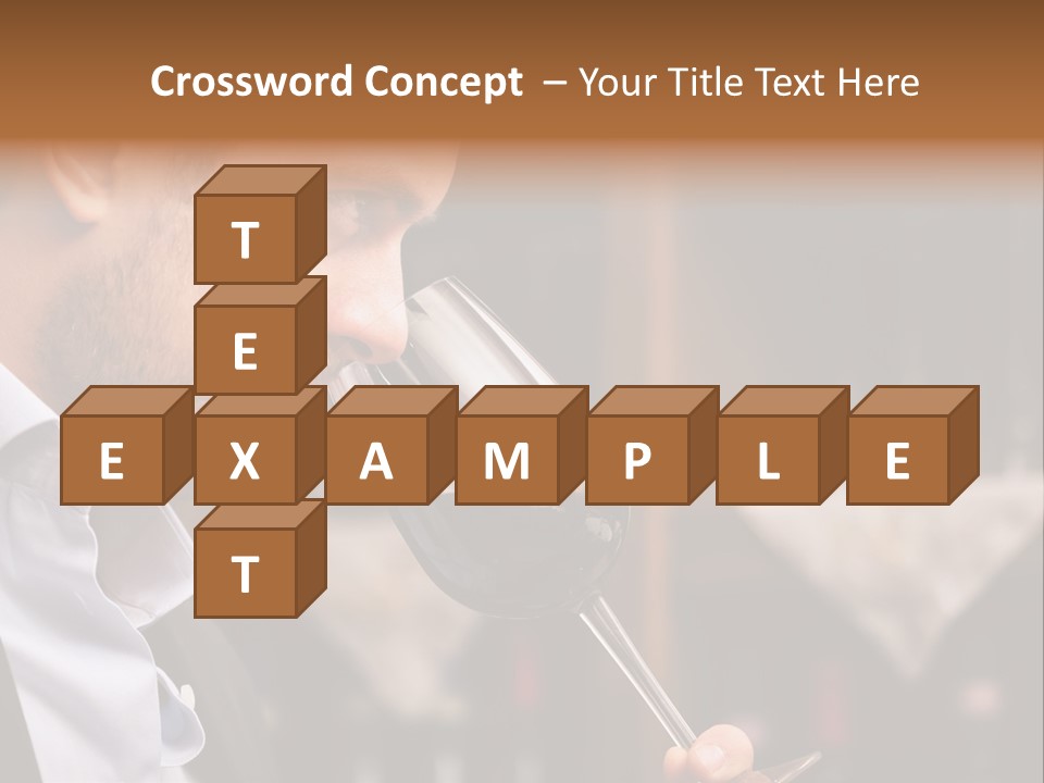 A Man Drinking A Glass Of Red Wine PowerPoint Template