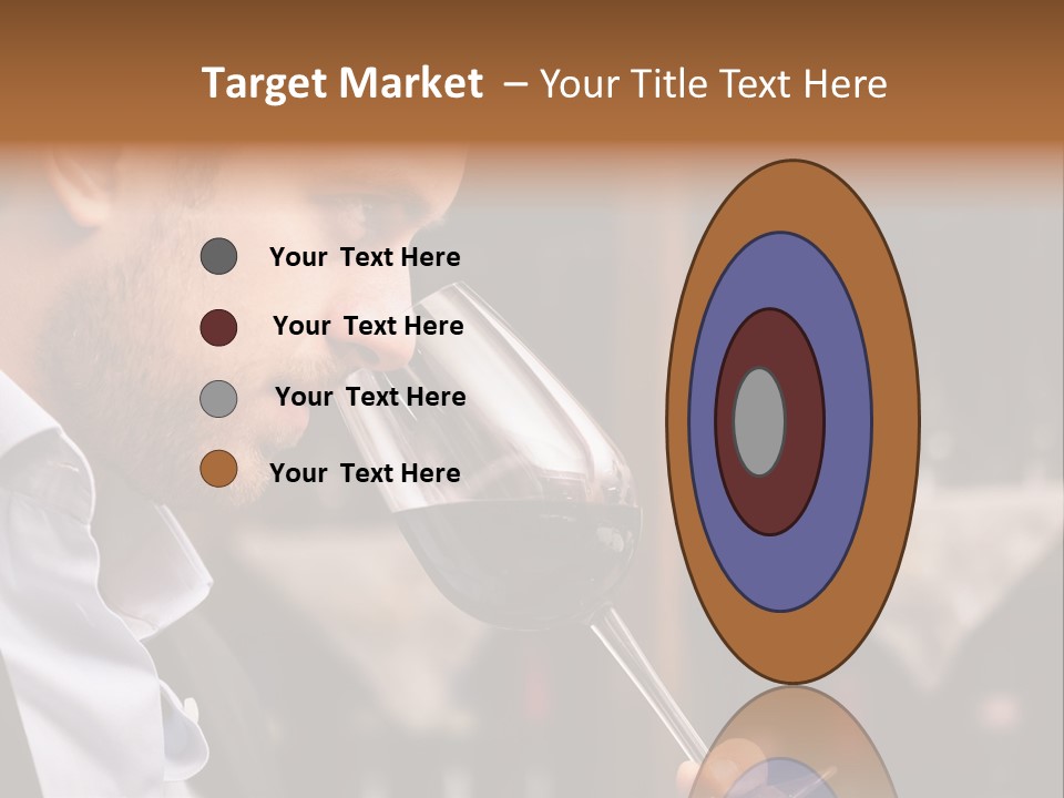 A Man Drinking A Glass Of Red Wine PowerPoint Template