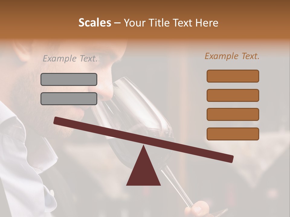 A Man Drinking A Glass Of Red Wine PowerPoint Template