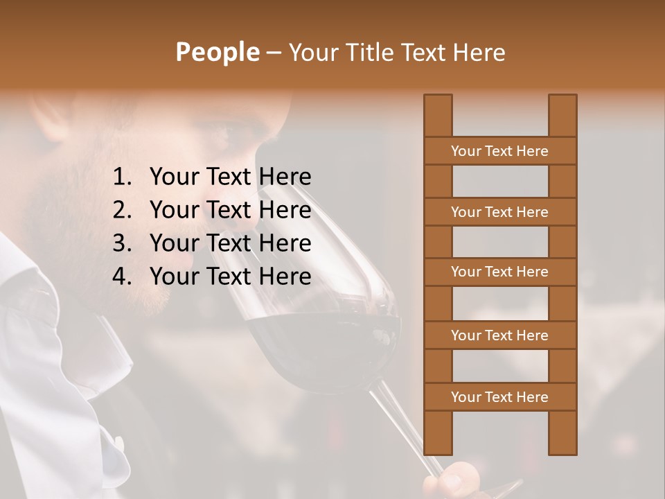 A Man Drinking A Glass Of Red Wine PowerPoint Template