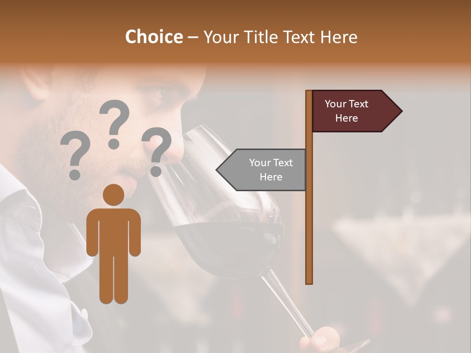 A Man Drinking A Glass Of Red Wine PowerPoint Template