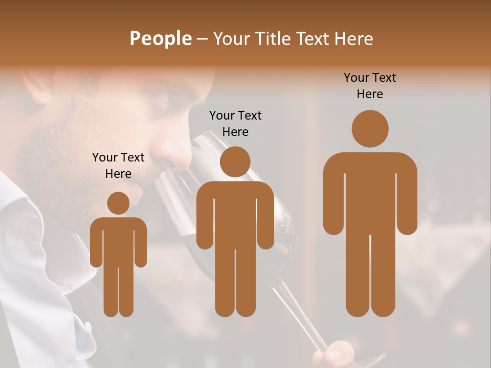 A Man Drinking A Glass Of Red Wine PowerPoint Template