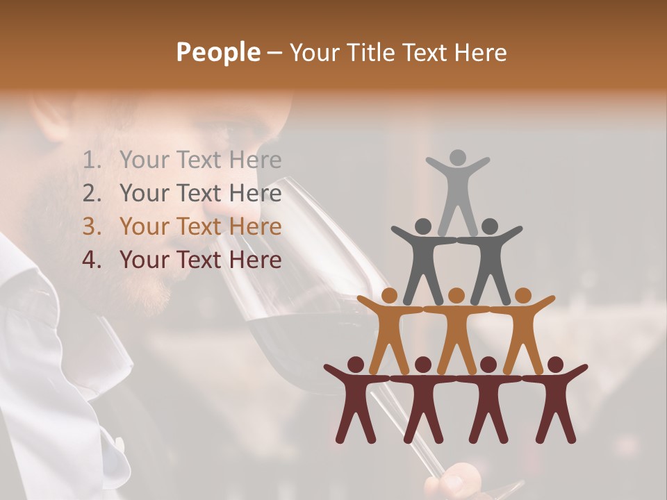 A Man Drinking A Glass Of Red Wine PowerPoint Template