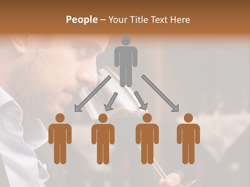 A Man Drinking A Glass Of Red Wine PowerPoint Template