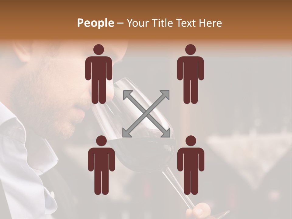 A Man Drinking A Glass Of Red Wine PowerPoint Template