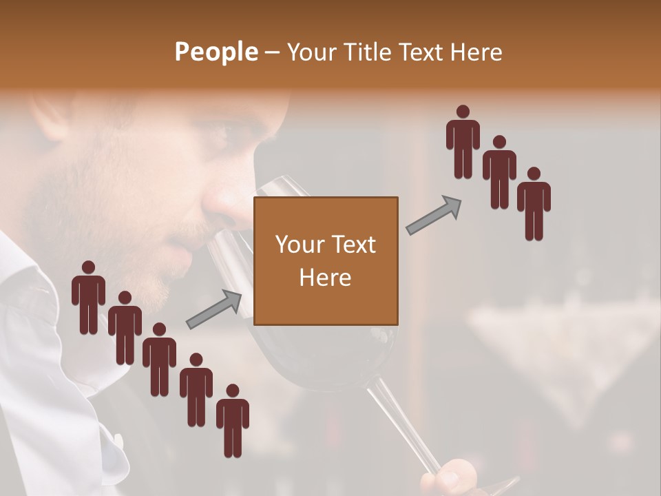 A Man Drinking A Glass Of Red Wine PowerPoint Template