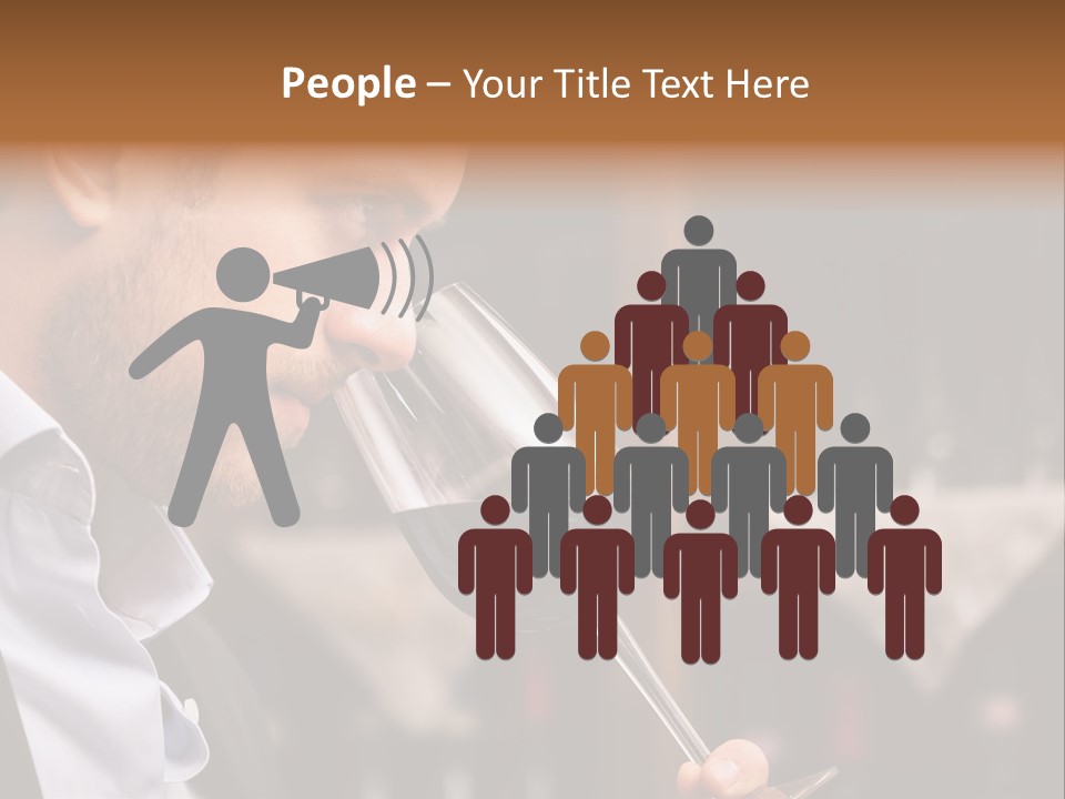 A Man Drinking A Glass Of Red Wine PowerPoint Template