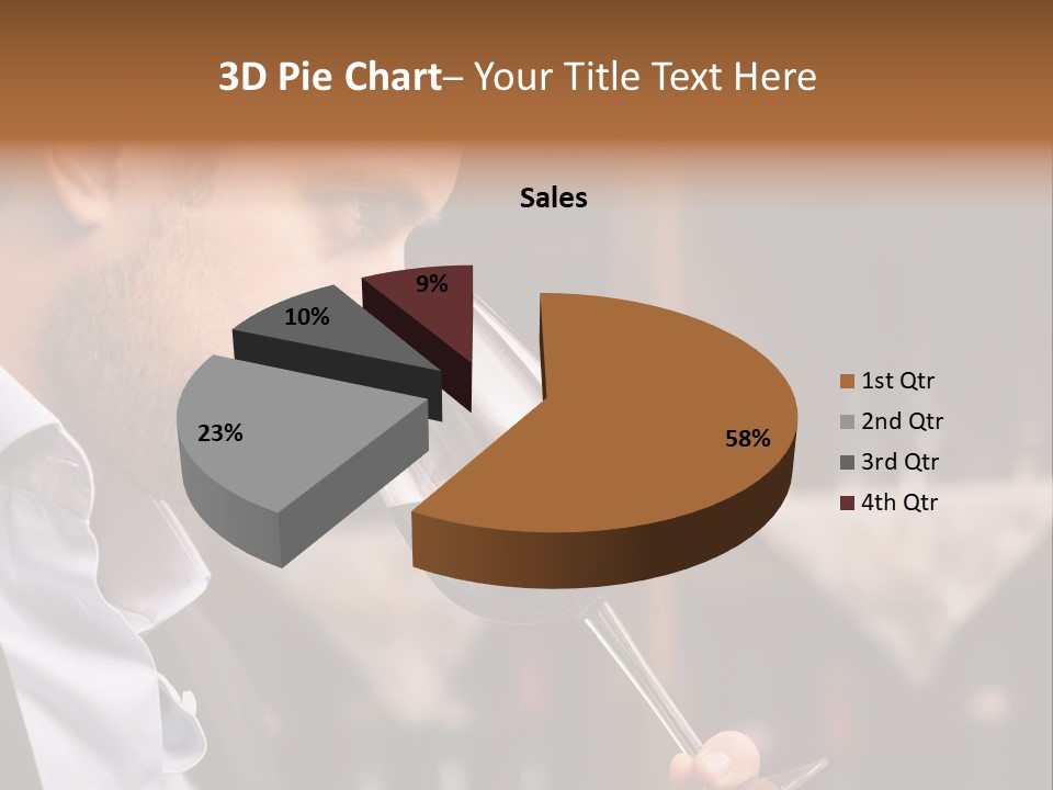 A Man Drinking A Glass Of Red Wine PowerPoint Template