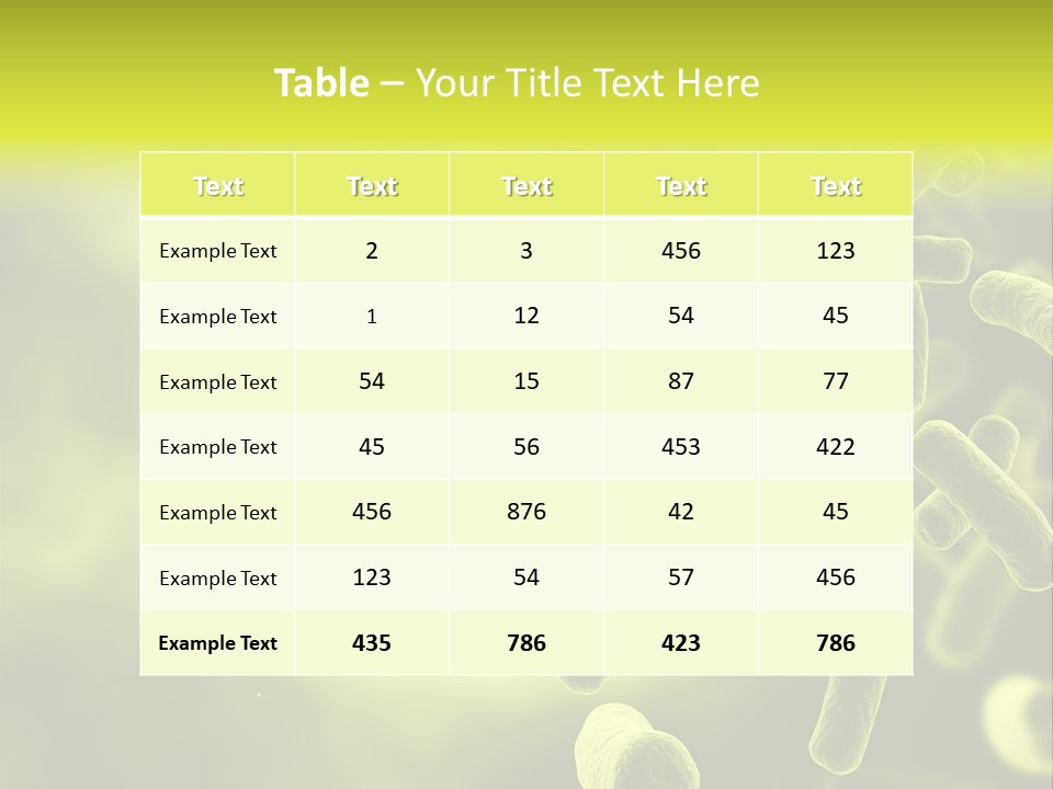 Organism Life Microbiology PowerPoint Template