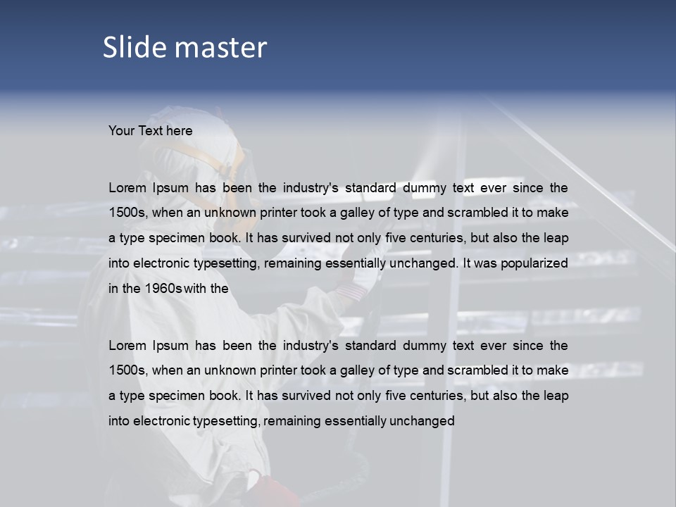 Workwear Worker Gun PowerPoint Template