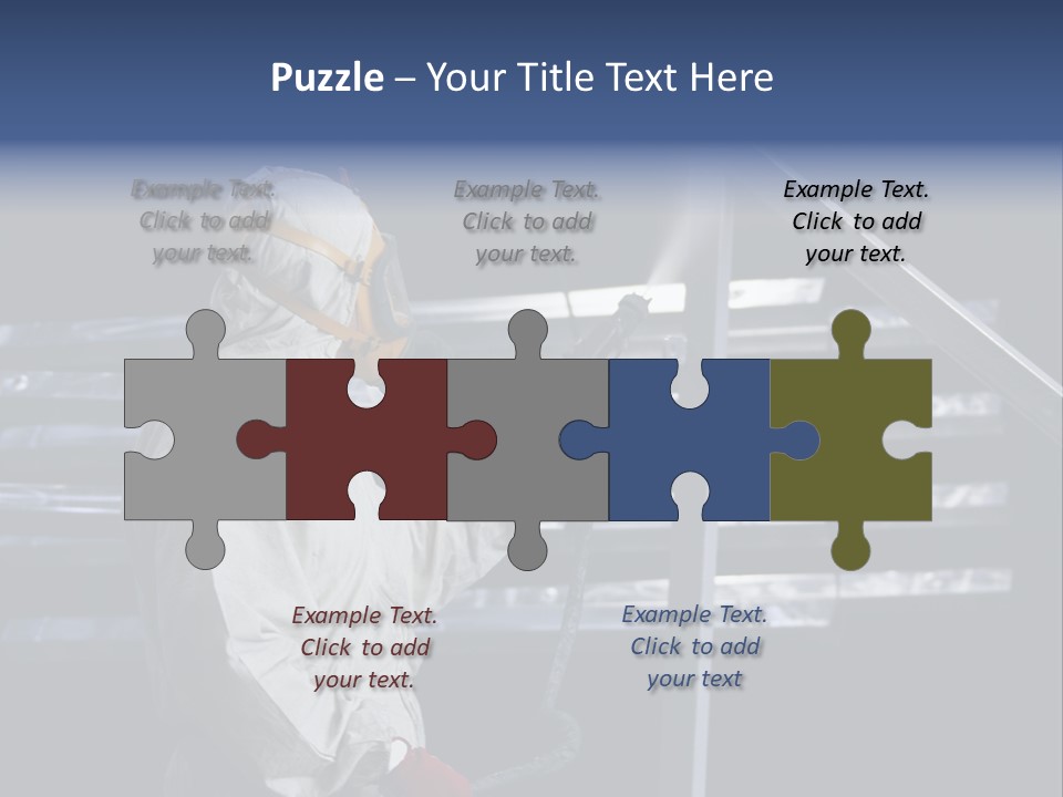 Workwear Worker Gun PowerPoint Template