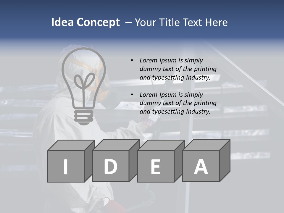 Workwear Worker Gun PowerPoint Template