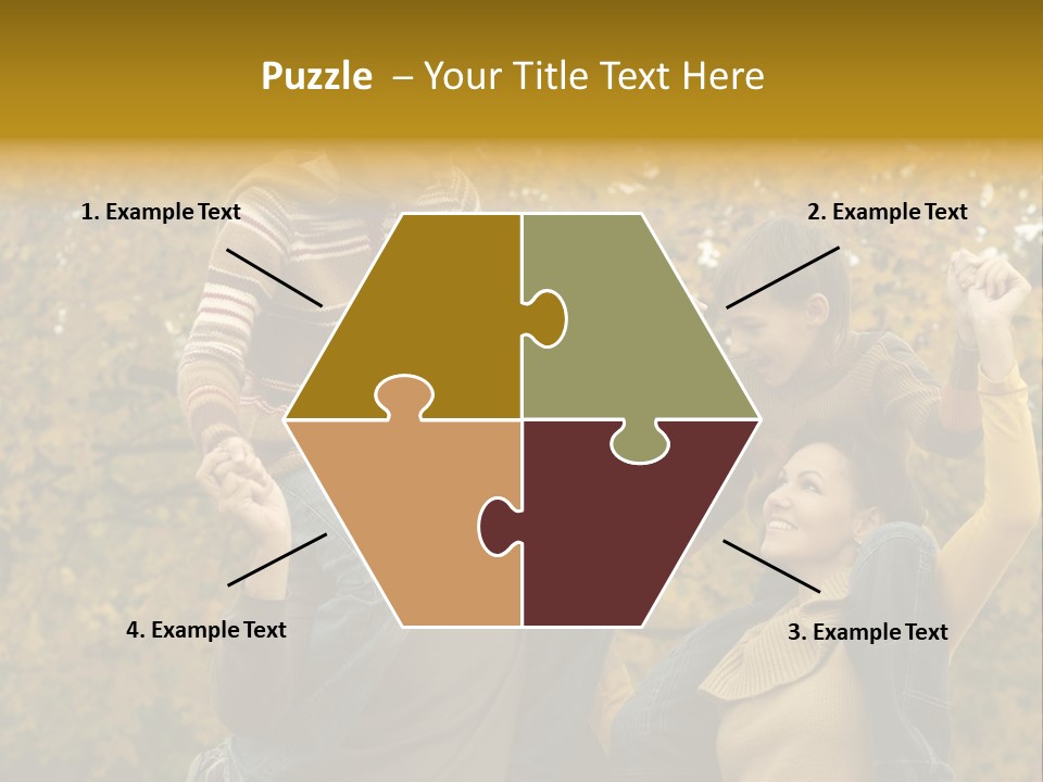 Beautiful Caucasian Friendship PowerPoint Template