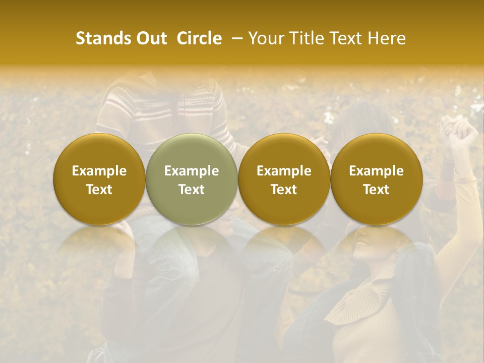 Beautiful Caucasian Friendship PowerPoint Template