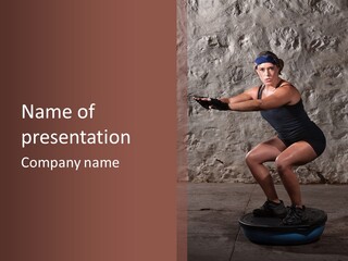 Balancing Athletic Exercise PowerPoint Template