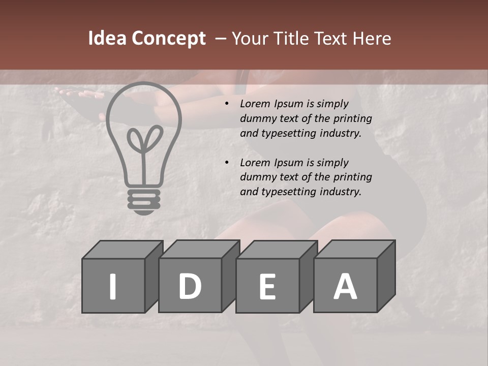 Balancing Athletic Exercise PowerPoint Template