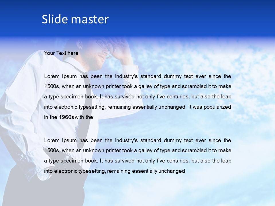 Tie Male Conceptual PowerPoint Template