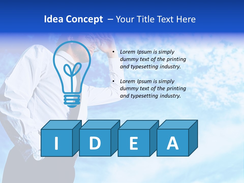 Tie Male Conceptual PowerPoint Template