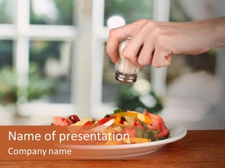 Paprika Dishware Salt PowerPoint Template