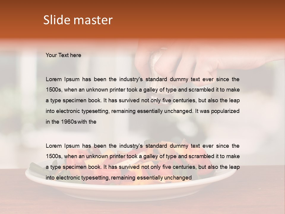 Paprika Dishware Salt PowerPoint Template