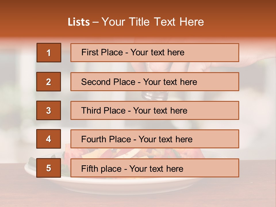 Paprika Dishware Salt PowerPoint Template