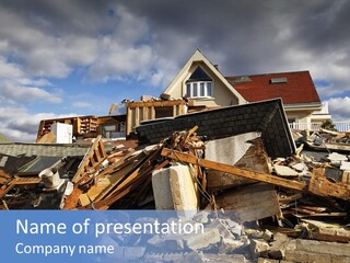 Disaster Violent Flood PowerPoint Template