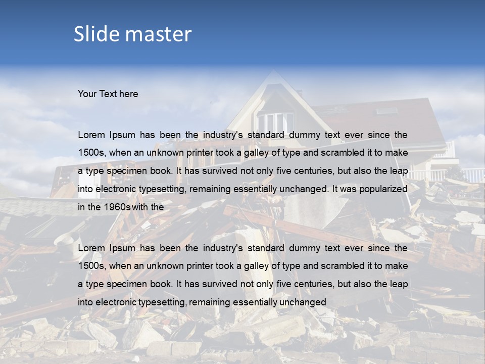 Disaster Violent Flood PowerPoint Template