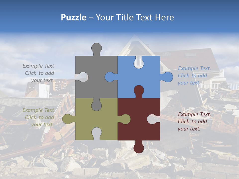 Disaster Violent Flood PowerPoint Template