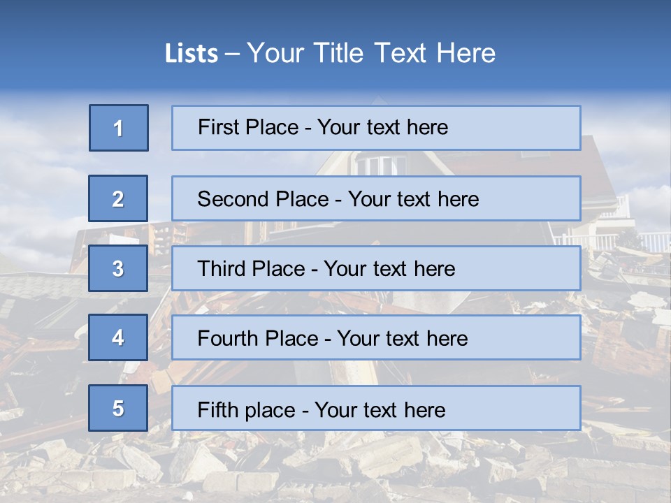 Disaster Violent Flood PowerPoint Template