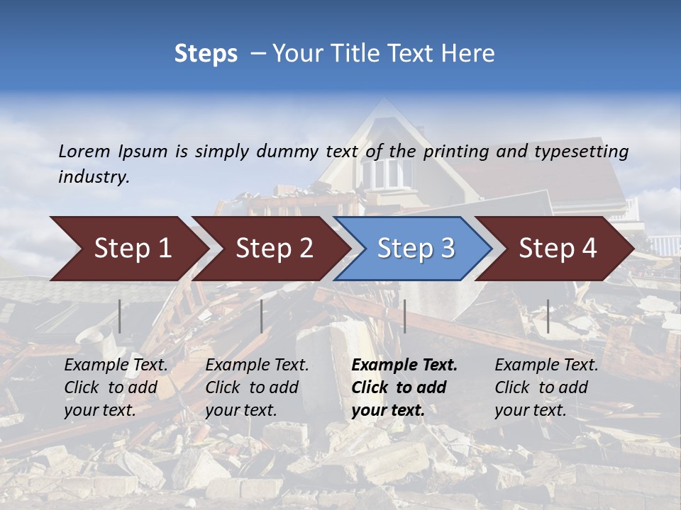 Disaster Violent Flood PowerPoint Template