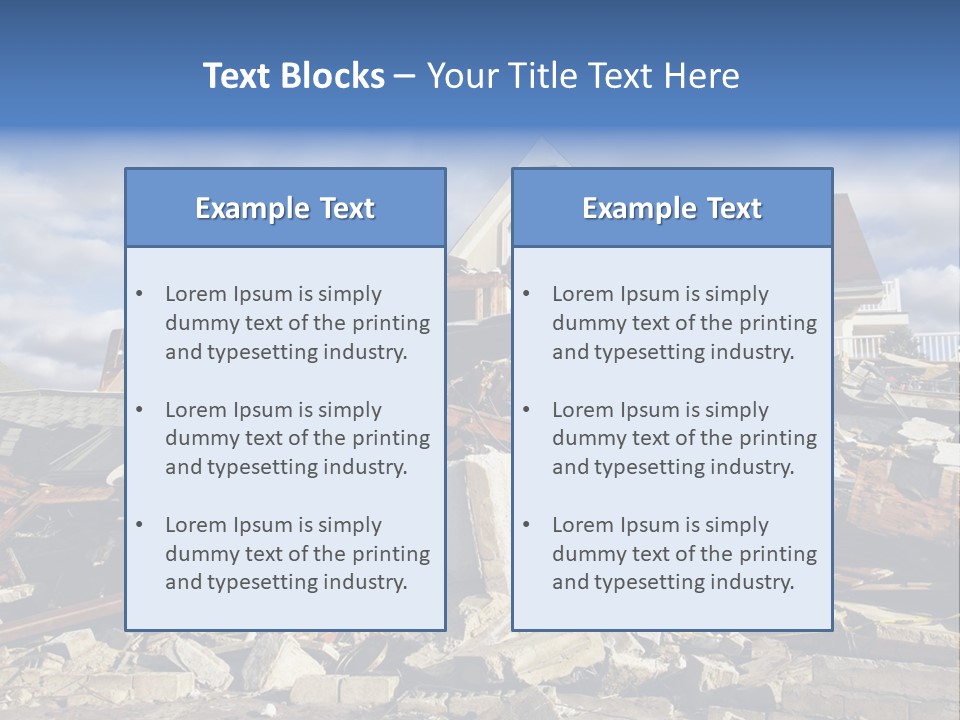 Disaster Violent Flood PowerPoint Template