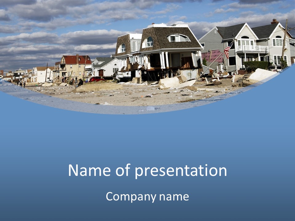 Hurricane Break Debris PowerPoint Template