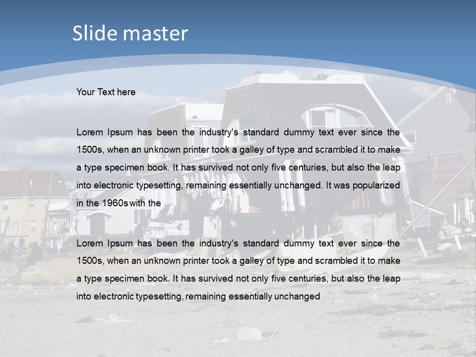 Hurricane Break Debris PowerPoint Template