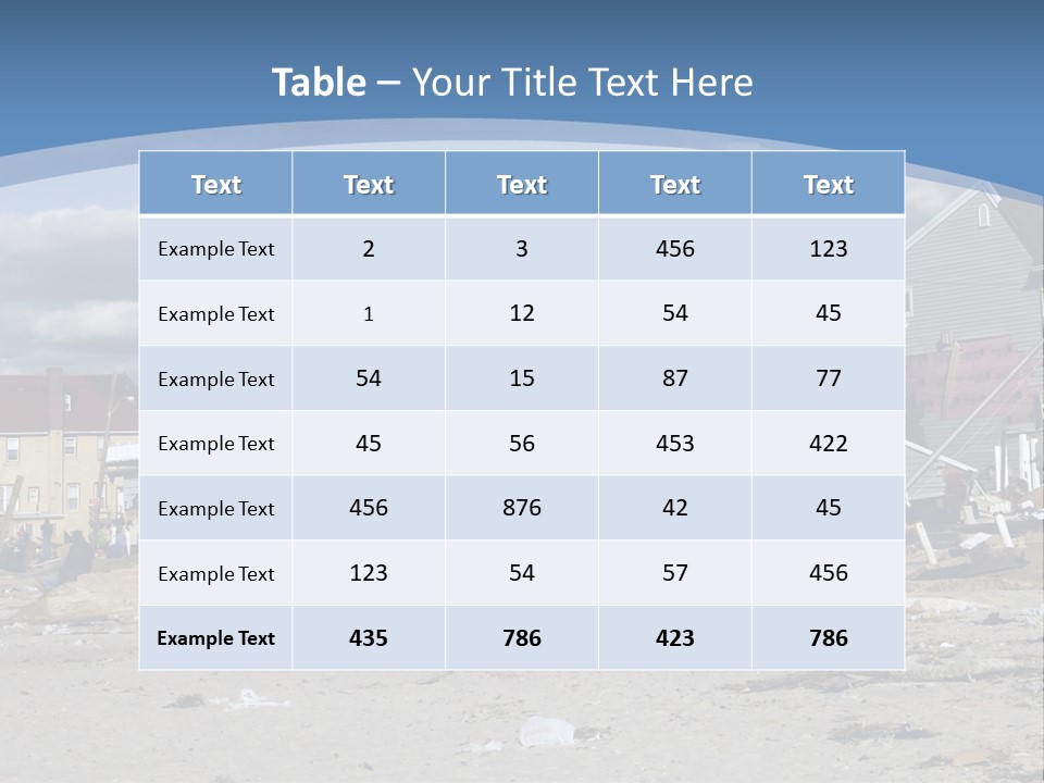 Hurricane Break Debris PowerPoint Template