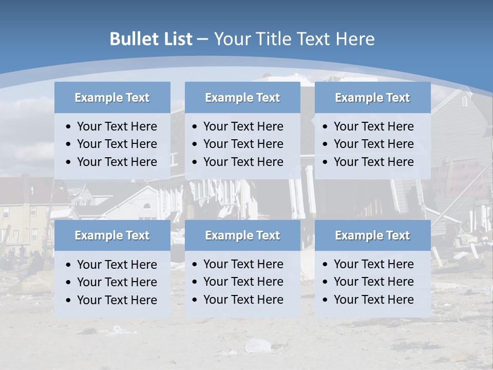 Hurricane Break Debris PowerPoint Template