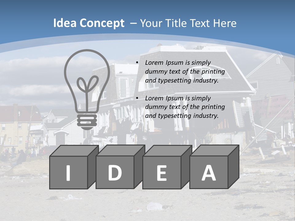Hurricane Break Debris PowerPoint Template