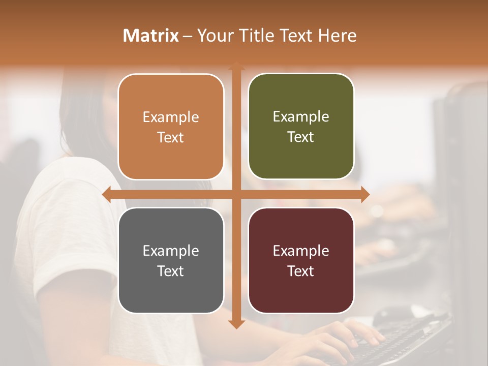 Male Notebook Desk PowerPoint Template